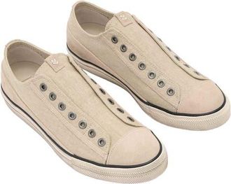John Varvatos Vintage Laceless Low Top Sneaker in Faded Twine at Nordstrom, Size 10.5
