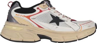 Golden Goose White Color Block Sneakers