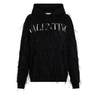 Valentino Garavani Hoodies & sweatvesten, Heren, Zwart, M, Katoen, Hooded Sweatshirt