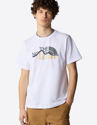 The North Face Mens The North Face Mountain Line White T-Shirt - Size: 42