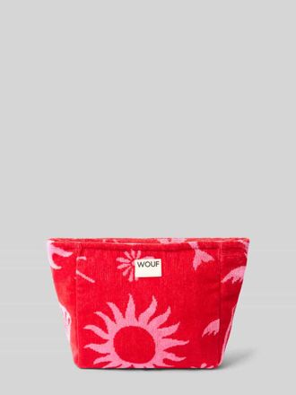 Wouf Kosmetiktasche mit Label-Patch Modell Tulum in Rot, Gr&ouml;&szlig;e 1