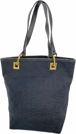 Gucci Black Canvas Tote Bag (Pre-Owned)