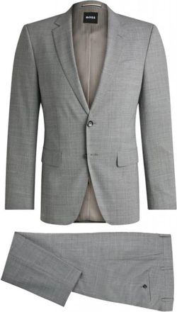 HUGO BOSS H-Huge 2Pcs-224 Pak - Heren - Business pakken - Grijs - 2XL - Tweed - Kostuums
