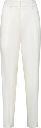 Philipp Plein Cigarette Broeken - Dames - Slim Fit Broeken - Wit - XS - Wol - Broeken