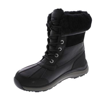 UGG Womens Adirondack III Leather Black Black Boots 5 UK