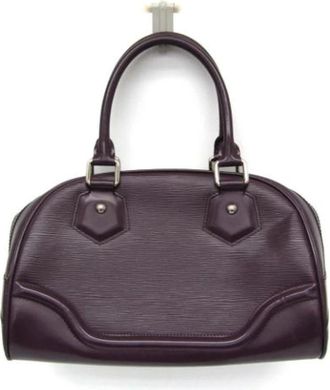 Louis Vuitton Pre-owned Boring Montaigne PM - Dames - Vintage Handtas - Paars - ONE Size - Leer - Vintage