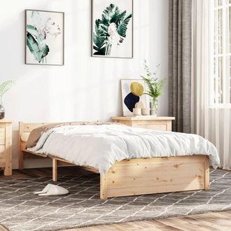 vidaXL Estructura Cama Individual Sin Colch&oacute;n Madera Maciza 75x190 Cm Vidaxl