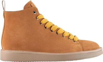 Panchic Enkellaars Su&egrave;de Microvezel Voering - Heren - Veterlaarzen - Bruin - 40 EU - Su&egrave;de - Schoenen
