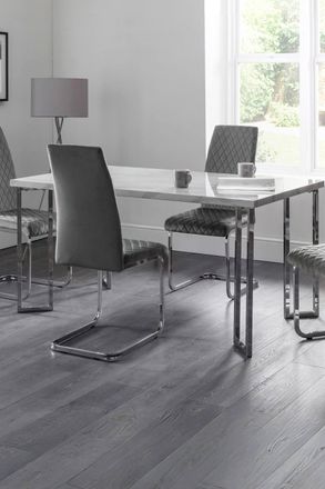 Julian Bowen Positano Rectangular 4-6 Seater Dining Table in White