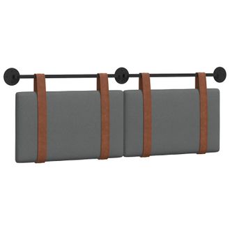 vidaXL Cabecera Colgante Liso Gris Oscuro 130 X 55 X 5 Cm Pu Antiguo Vidaxl