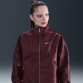 Nike Womens Nike Sportswear Windrunner Shine Jacket in Red | HV2467-652