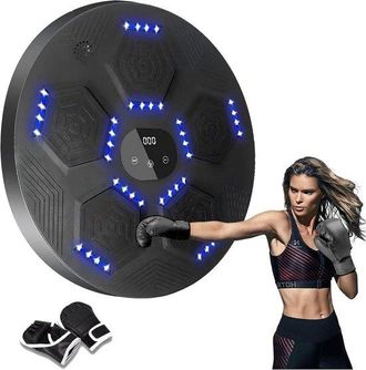 No Brand Equipo De Entrenamiento De Boxeo Electr&oacute;nico Inteligente Para Montar En La Pared, Ideal Para Hacer Ejercicio En Casa: Mejora La Coordinaci&oacute;n Mano-ojo 
