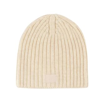 Acne Studios Wollen Beanie Muts - unisex - Hoeden - Beige - ONE Size - Wol - Accessoires