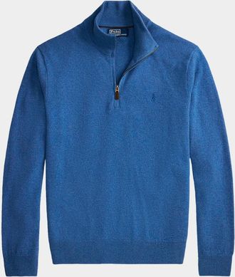 Polo Ralph Lauren Men & apos;s Logo Wool Quarter-Zip Sweater