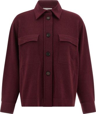 Brunello Cucinelli Knitted Shirt Camicie Bordeaux-Donna