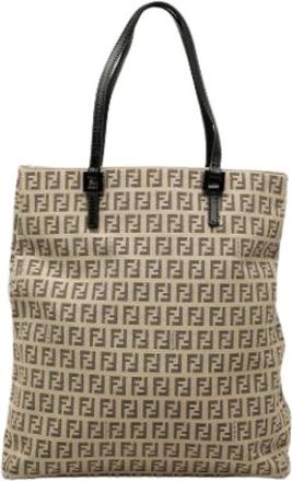 Fendi Pre-owned Canvas fendi-bags - Dames - Vintage Shopper - Beige - ONE Size - Vintage