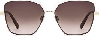Fossil 57mm Gradient Square Sunglasses in Burgundy Gold/Brown Sf at Nordstrom