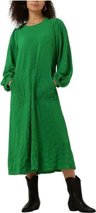Lollys Laundry Lucas Jurk - Dames - Casual kleedjes - Groen - S - Kleedjes