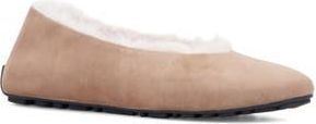 Aquatalia Qassidy Faux Fur Lined Flat in Champagne/white at Nordstrom Rack, Size 10.5
