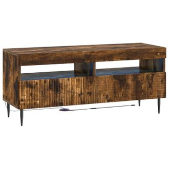 vidaXL Mueble De Tv Led Roble Ahumado Madera De Ingenier&iacute;a Vidaxl