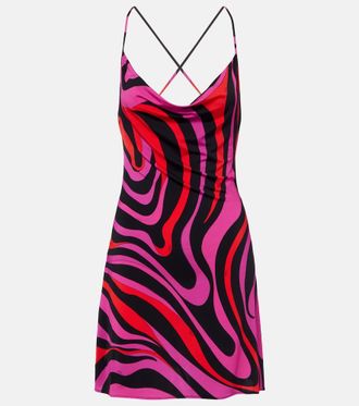 Pucci Marmo draped jersey minidress