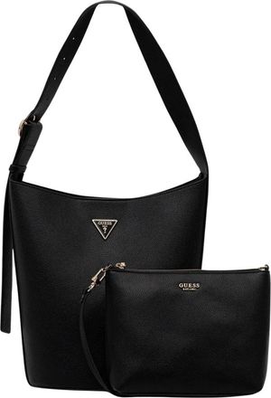 Guess Meridian Hobo Tas - Dames - Schoudertassen - Zwart - ONE Size - Leer - Tassen