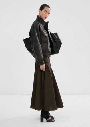 Mango Gonna svasata dettaglio foulard cioccolato - Donna - 36 - MANGO