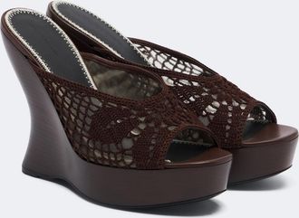 Magda Butrym Crochet wedge mules