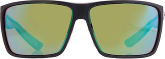 Costa RINCON II Green Mirror Polarized Glass Rectangular Mens Sunglasses 6S9121 912104 64