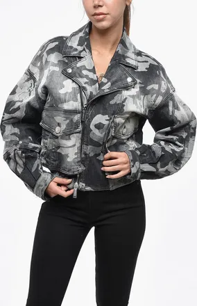 Dsquared2 Denim Jacket with Camouflage Pattern Dsquared2