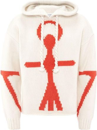 J.W.Anderson Anchor Logo merino hoodie - women - Merino - S - White