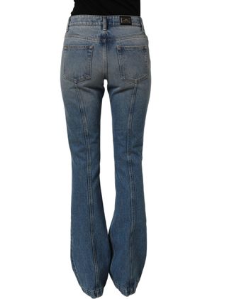 Dolce & Gabbana Womens Blue Cotton Boot Cut Denim Trouser Jeans