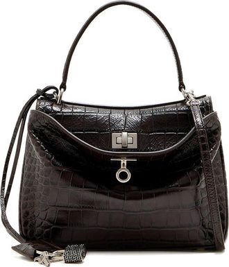 Balenciaga Mini Rodeo Crocodile-effect Tote Bag