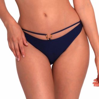 Lise Charmel Nautique Classic Bikini Bottom With Adjustable Ties In Marine Classe