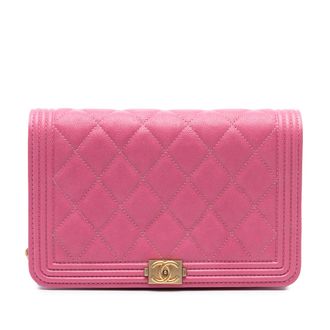 Chanel Tweedehands Kleine Gequilt Caviar Boy Flap