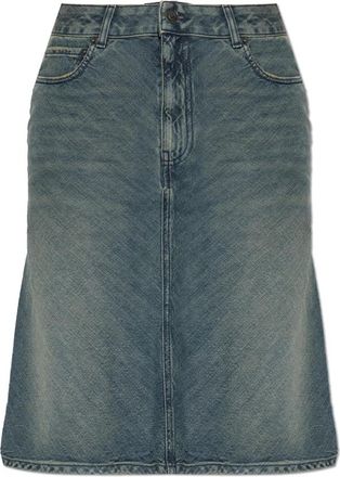 Balenciaga Denim rok - Dames - Spijkerrokken - Blauw - S - Denim - Rokken