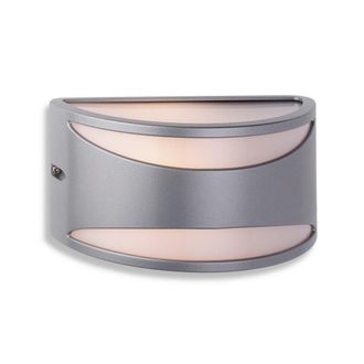 Netlighting Meridian 1 Light Wall Light 60W Silver IP65 E27