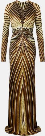 Roberto Cavalli Abito lungo con stampa