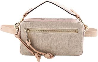 Chlo&eacute; Beige Canvas & Leather Woody Convertible Belt Bag (Authentic Pre-Loved)