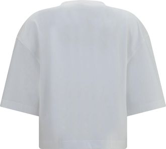 Brunello Cucinelli Womens Oversized Short-Sleeve T-Shirt Bianco Cotton T-Shirts And Polos