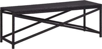 vidaXL Panchina da Giardino 120 cm in Polyrattan Nero - Vidaxl