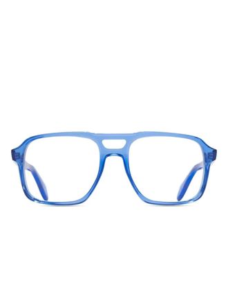 Cutler and Gross pilot-frame glasses - men - Acetate - 57 - Blue