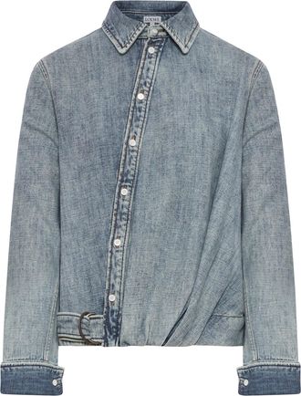 Loewe DRAPED DENIM SHIRT - Loewe - Woman