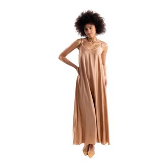 Vicolo Lange Tank Jurk - Dames - Maxi kleedjes - Roze - L - Kleedjes