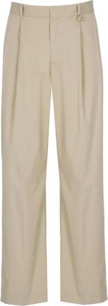 Casablanca Wijde broek - Heren - Wijde Broeken - Beige - M - Katoen - Broeken