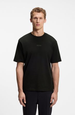 Boss Green by Hugo Boss T-Shirt BOSS GREEN Tee, Herren, Gr. XXL, schwarz (schwarz001), Single Jersey, Obermaterial: 100% Baumwolle, unifarben, oversize normal, Rundhals, eing