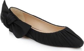 Badgley Mischka Valyn Flat in Black Fabric at Nordstrom, Size 5.5