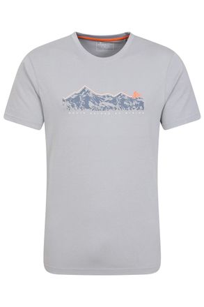 Mountain Warehouse Bike Mens Tee - Cotton T-Shirt, Lightweight Top, Breathable, Relaxed Fit - for Summer, Cycling, Outdoors & Triathlons Grey (Bike) XS