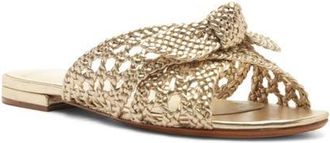 Alexandre Birman Belinda Woven Slide Sandal in Golden at Nordstrom, Size 11.5