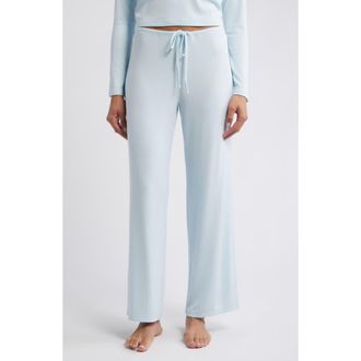 Open Edit Daydream Rib Lounge Pants in Blue Delicate at Nordstrom Rack, Size X-Large